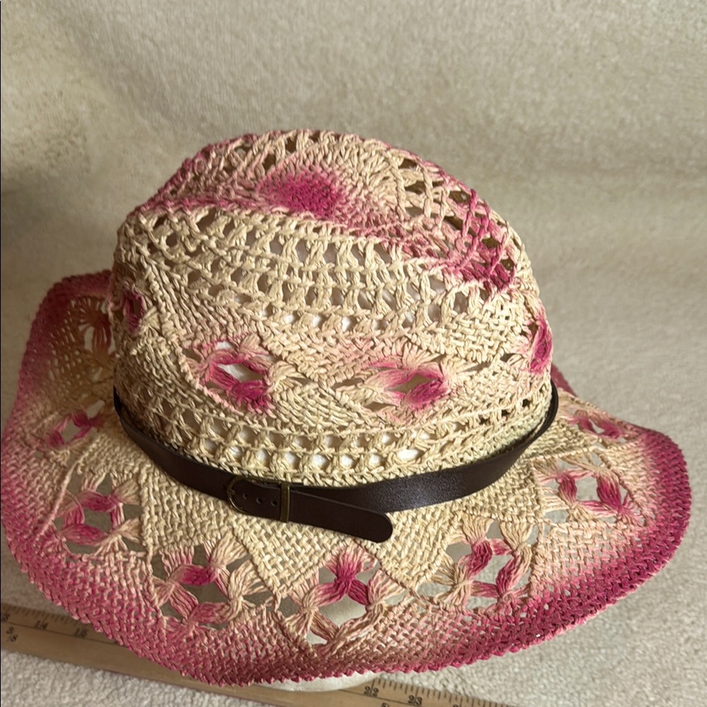 Jacobson Pink Straw Cowboy Hat-Festival